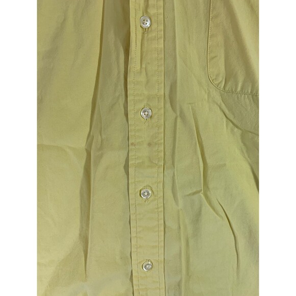 Eddie Bauer Extra Large (XL) Yellow Cotton Short Sleeve Button Up Polo Shirt - Picture 4 of 12
